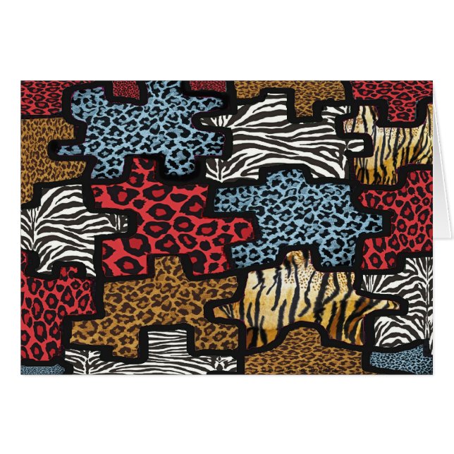 RAB Rockabilly Leopard Zebra Puzzle Imprimer Cadea (Devant horizontal)