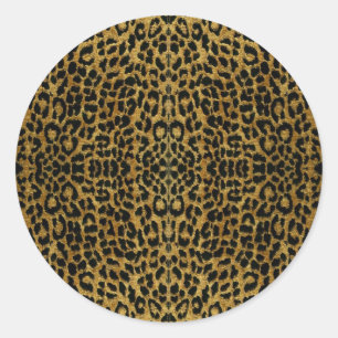 RAB Rockabilly Leoparden-Druck Geschenke Runder Aufkleber