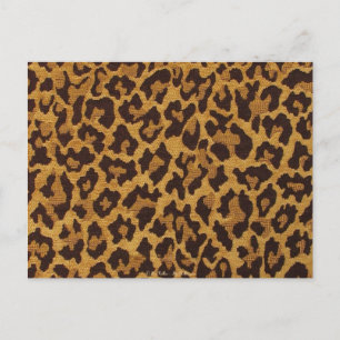 RAB Rockabilly Leopardenprint Braun Gold Postkarte