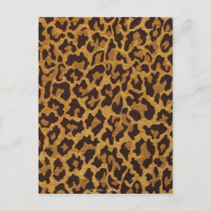 RAB Rockabilly Leopardenprint Braun Gold Postkarte