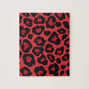 RAB Rockabilly Leopardenprint Rot Schwarz