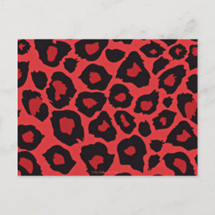 RAB Rockabilly Leopardenprint Rot Schwarz Postkarte