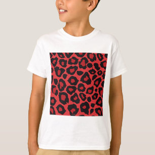 RAB Rockabilly Leopardenprint Rot Schwarz T-Shirt