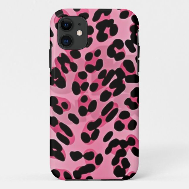 RAB Rockabilly Pink Cheetah Print Case-Mate iPhone Hülle (Rückseite)