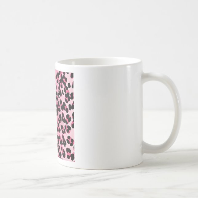 RAB Rockabilly Pink Cheetah Print Kaffeetasse (Rechts)
