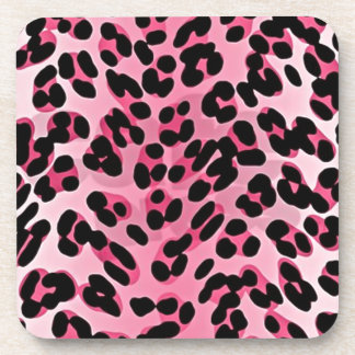 RAB Rockabilly Pink Cheetah Print Untersetzer
