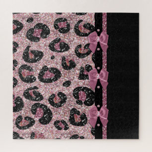 RAB Rockabilly Pink Leopard Print Ribbon Bows