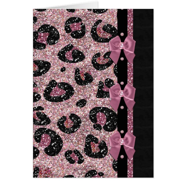 RAB Rockabilly Pink Leopard Ribbon Bows (Devant)