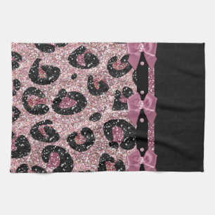 RAB Rockabilly Rosa Leopardenprint-Bandbögen Handtuch