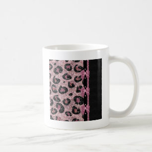 RAB Rockabilly Rosa Leopardenprint-Bandbögen Kaffeetasse