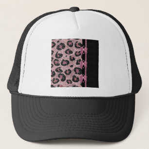 RAB Rockabilly Rosa Leopardenprint-Bandbögen Truckerkappe