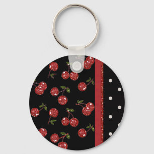 RAB Rockabilly Sehr Kirsche Kirschen Schwarz Schlüsselanhänger