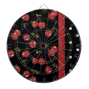 RAB Rockabilly Sehr Kirschen Schwarz Dartscheibe