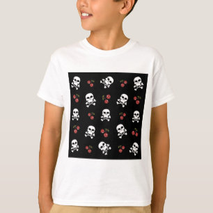 RAB Rockabilly Skulls and Cherries on Black T-Shirt