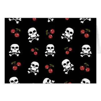 RAB Rockabilly Skuls et Cerises sur Noir