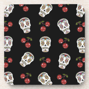 RAB Rockabilly Sugar Skulls Kirschen Kirschen auf  Untersetzer