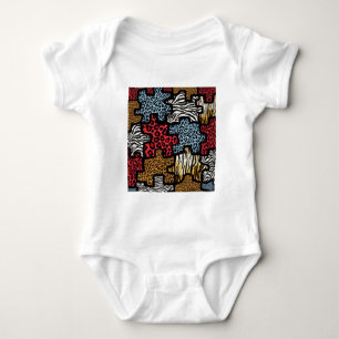 RAB Rockabilly Tierdruck-Puzzle Baby Strampler