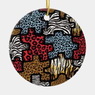 RAB Rockabilly Tierdruck-Puzzle Keramikornament
