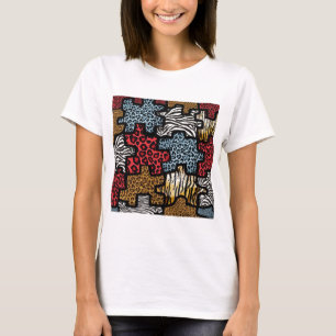 RAB Rockabilly Tierdruck-Puzzle T-Shirt