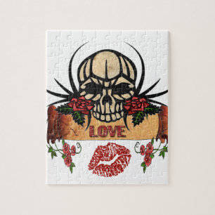 RAB Rockabilly Totenkopf Rosen Lippenstift Liebe