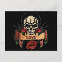 RAB Rockabilly Totenkopf Rosen Lippenstift Liebe