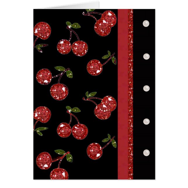 RAB Rockabilly très cerise cerises Noir (Devant)