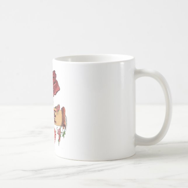 RAB Rockabilly Valentine Roses, Love & Lipstick Kaffeetasse (Rechts)