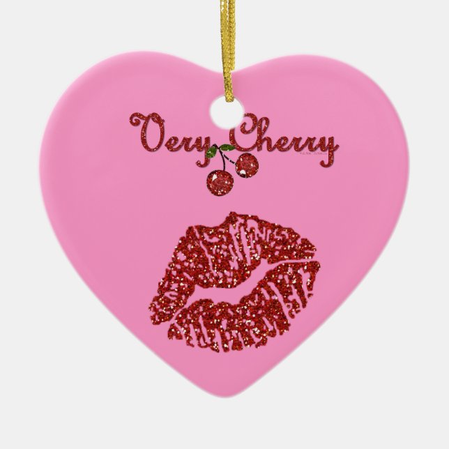 RAB Rockabilly Very Cherry Kiss Keramik Ornament (Vorne)