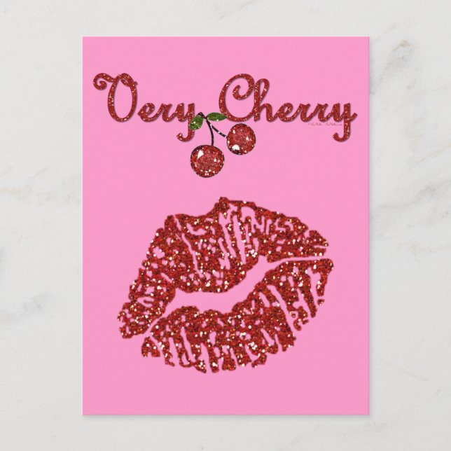 RAB Rockabilly Very Cherry Kiss Postkarte (Vorderseite)