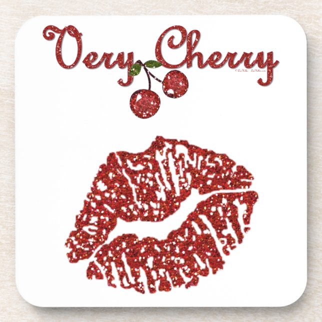 RAB Rockabilly Very Cherry Kiss Untersetzer (Vorderseite)