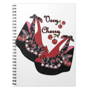 RAB Rockabilly Very Cherry Schuhe Notizblock