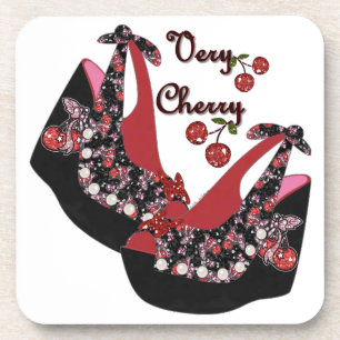RAB Rockabilly Very Cherry Schuhe Untersetzer