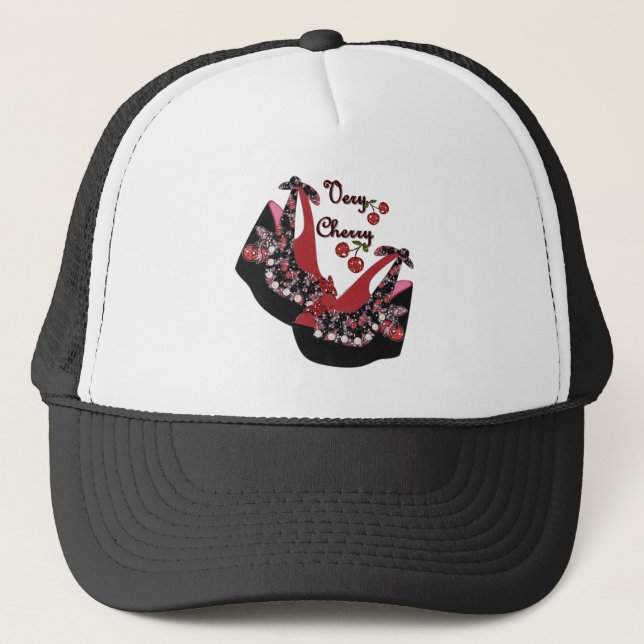 RAB Rockabilly Very Cherry Shoes Truckerkappe (Vorderseite)