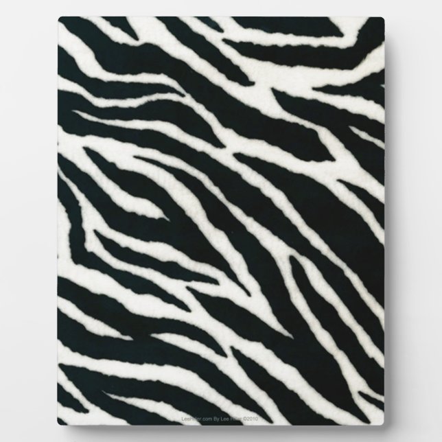 RAB Rockabilly Zebra Print Black & White Fotoplatte (Vorderseite)