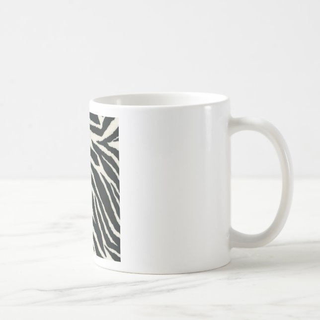 RAB Rockabilly Zebra Print Black & White Kaffeetasse (Rechts)