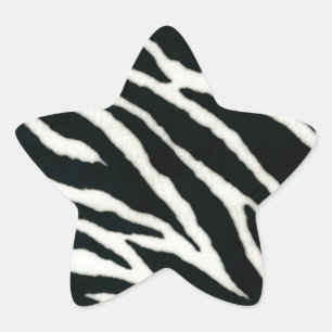RAB Rockabilly Zebra Print Black & White Stern-Aufkleber