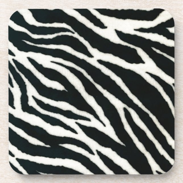 RAB Rockabilly Zebra Print Black & White Untersetzer (Vorderseite)