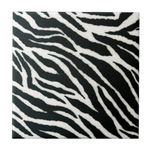 RAB Rockabilly Zebradruck Schwarz & Weiß Fliese