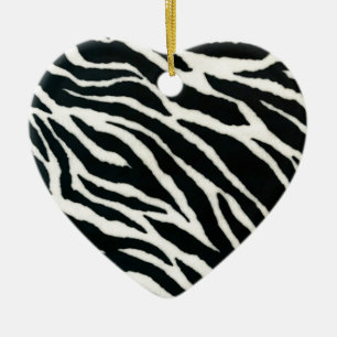 RAB Rockabilly Zebradruck Schwarz & Weiß Keramik Ornament