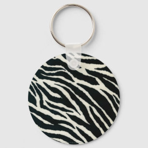 RAB Rockabilly Zebradruck Schwarz & Weiß Schlüsselanhänger