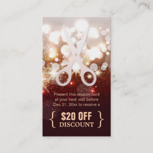 Rabais Coupon Hair Stylist Gold Parties scintillan