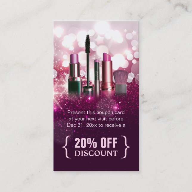 Rabais Coupon maquillage artiste rose beauté Parti (Devant)