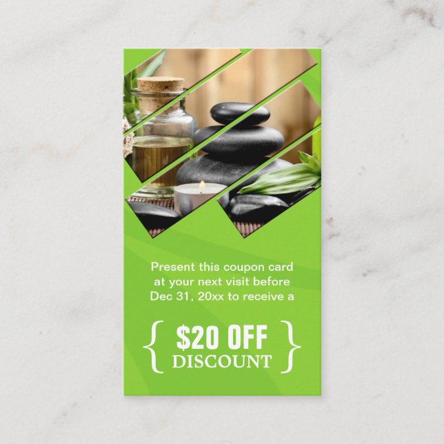 Rabais Coupon Zen Spa Salon Massage Thérapiste (Devant)