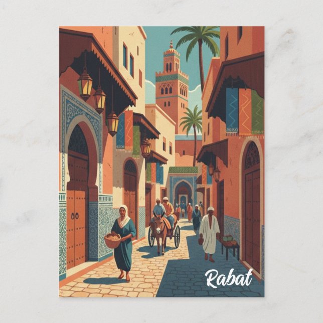 Rabat Marokko Reise Postkarte (Vorderseite)