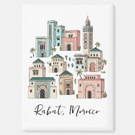 Rabat Marokko Reise Postkarte Magnet