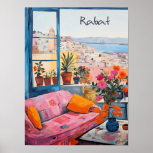 Rabat Marokko Reise Stadt Malerei Ästhetik Poster