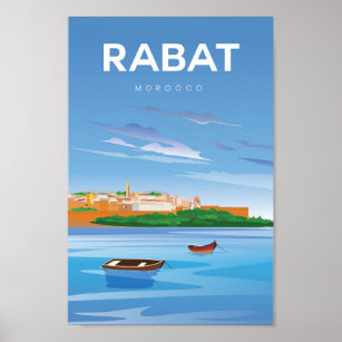 Rabat Marokko Reiseplakat Poster