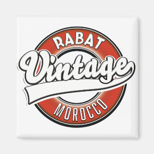 Rabat-Morocco-Vintages Logo Magnet