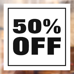 Rabatt Fensteraufkleber