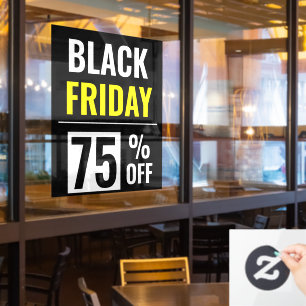Rabatt für den Verkauf im Black Friday Store Fensteraufkleber